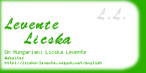 levente licska business card